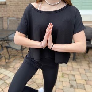 Athleta Cropped Sweatshirt Top